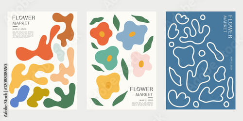 Event poster design. Flower poster. Modern flower illustration for poster, banner, festival poster, cover, background and media design.