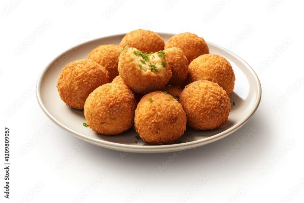 Plate of fried falafel balls fritters cutlet food Plate of fried falafel balls fritters cutlet food