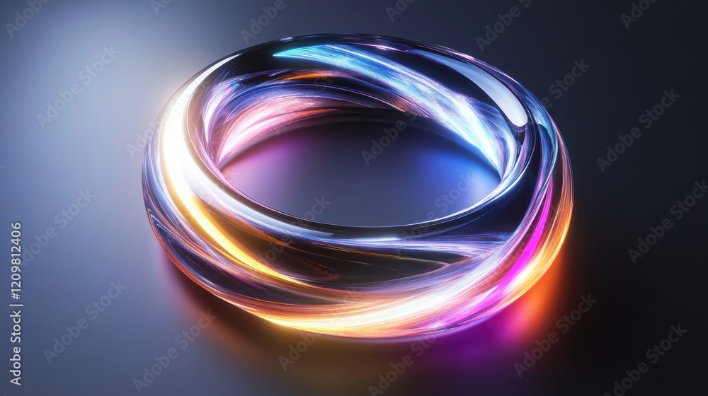 Abstract Glowing Ring with Vibrant Colors Abstract Glowing Ring with Vibrant Colors