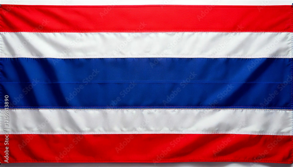 Naklejka premium タイ国旗の全体像。鮮やかな色とクリアなディテールが際立つデザイン。Generative AI。