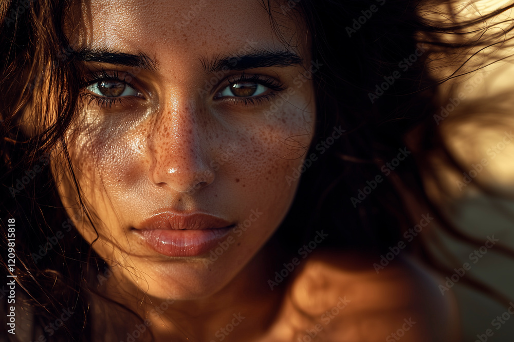 A portrait-style image of a Brazilian female. young woman A portrait-style image of a Brazilian female. young woman