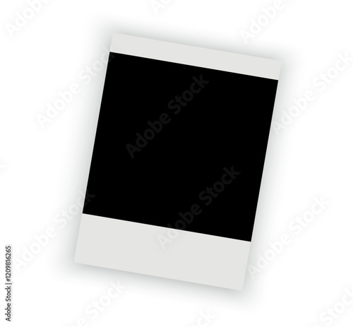  Photo frame Polaroid. Ideal as a template for text, images or graphics. Can be used in design, social media, websites or print. Stylish and minimalist look suitable for modern design projects. PNG