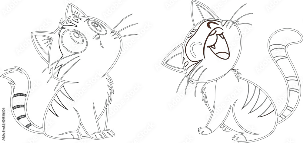 Cat lover carature bundle line art and illustrator eps Cat lover carature bundle line art and illustrator eps