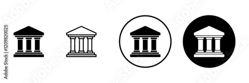 Bank icon vector. Bank sign and symbol, museum, university