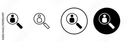 Hiring icon vector. Search job vacancy sign and symbol. Human resources concept. Recruitment