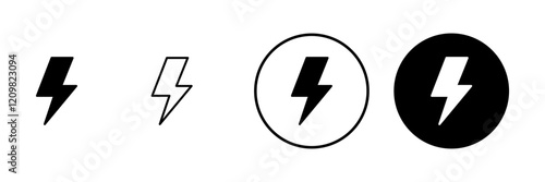 Lightning icon vector. electric sign and symbol. power icon. energy sign