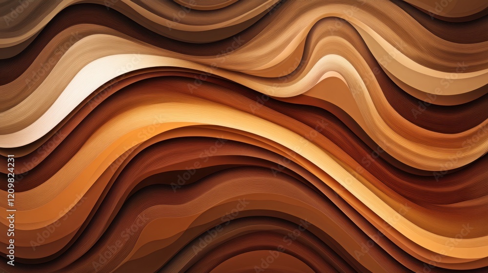 Abstract Brown Wave Pattern Background Design: Elegant Swirls and Curving Lines in Warm Earthy Tones Abstract Brown Wave Pattern Background Design: Elegant Swirls and Curving Lines in Warm Earthy Tones