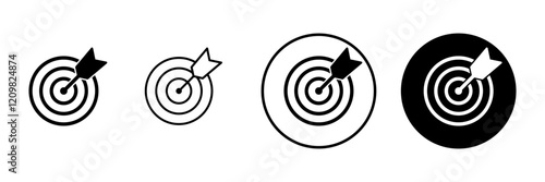Target icon vector. goal icon vector. target marketing sign and symbol