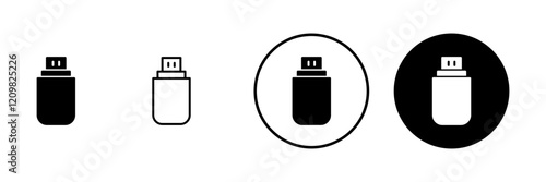 Usb icon vector. Flash disk sign and symbol. flash drive sign.