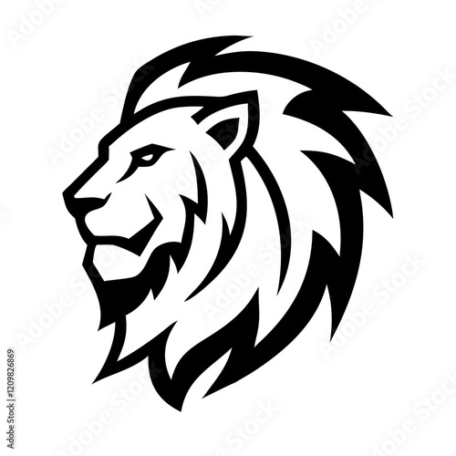 Wallpaper Mural A versatile and scalable lion face icon crafted for use in logos, posters, and decorative designs, radiating power and prestige. Torontodigital.ca