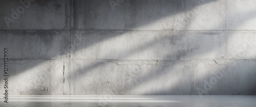 gray concrete wall background texture with plaster and shadow photo