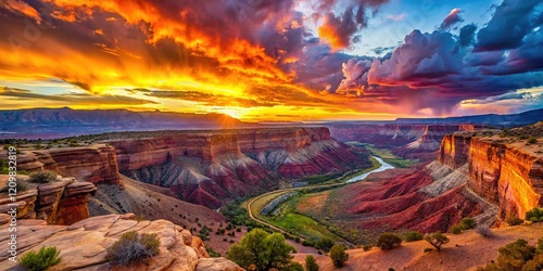 Grand Junction Red Canyon sunset: breathtaking photography.