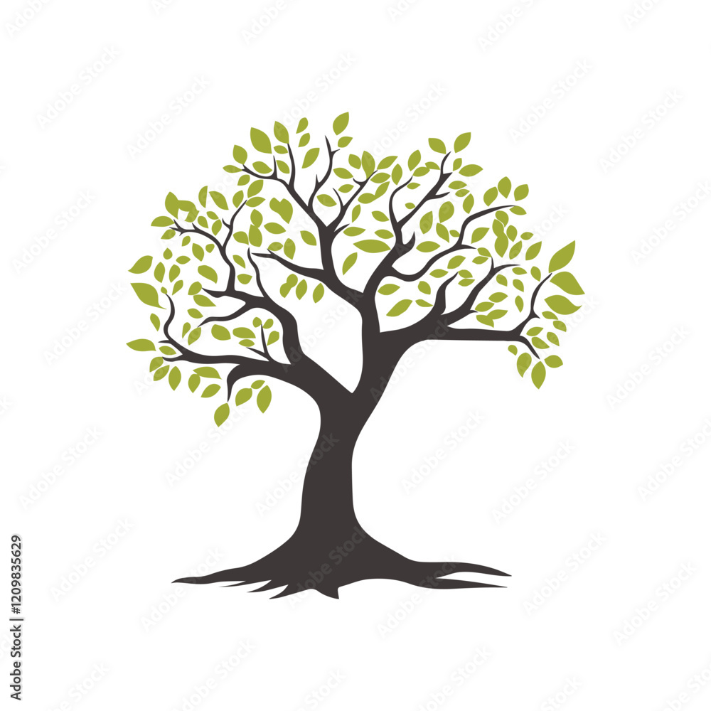 Fototapeta premium Eco-Friendly Tree Logo Vector Clipart