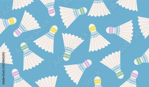 Shuttlecock badminton pattern background vector design