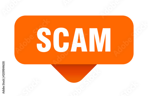 scam sticker. scam sign on transparent background