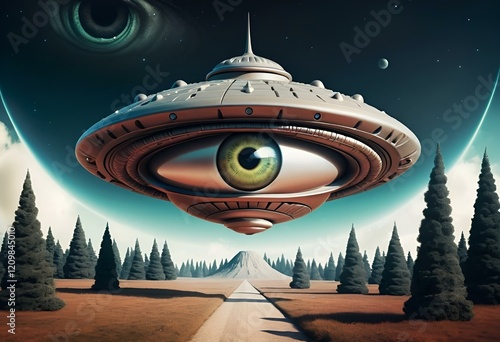 ufo in the night