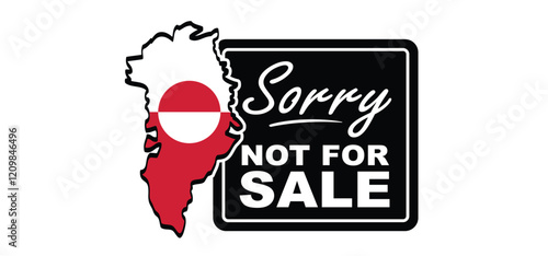 Denmark, Greenland not for sale. Greenland flag. Country flags. vector icon or pictogram. Green land world map. Not for sale. Russia and America ( USA, VS ) want to buy it. Conflict.