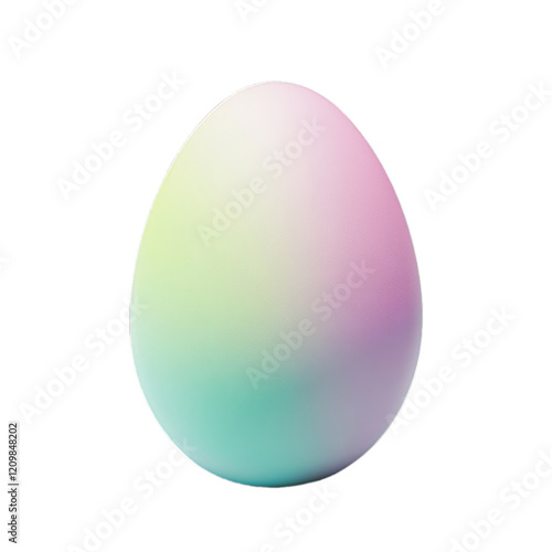 Multicolored beautiful colorful Easter egg isolated from background photo