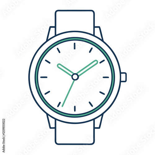Vector illustration of a minimalist watch design
