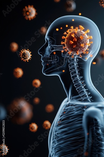 Health virus analysis human body x-ray image medical science photo