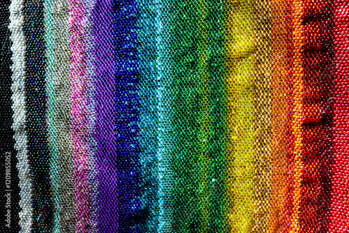 Photos Rainbow background. Multi-colored beads. Beaded background.