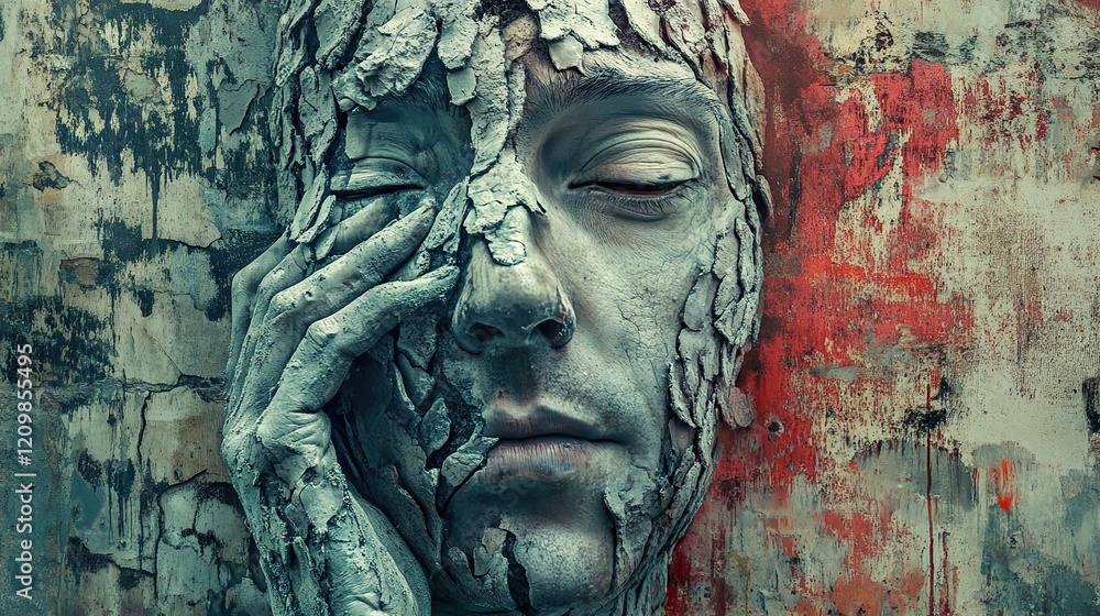 Weathered Soul: A Grunge Portrait of Human Emotion Weathered Soul: A Grunge Portrait of Human Emotion