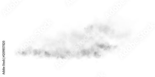 Transparent fog or smoke, grey smog cloud effect, isolated transparent special effect. Vector illustration, fog, vapour, magic haze.	