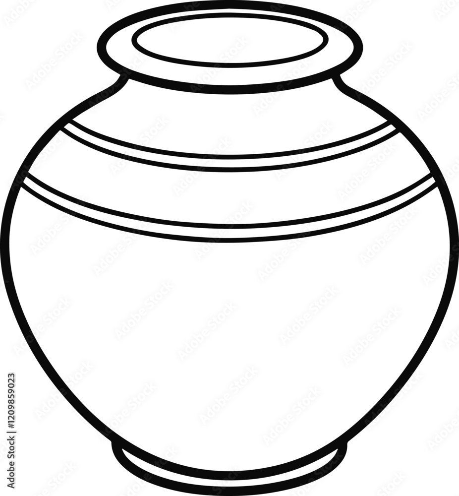 clay pot outline vector illustration clay pot outline vector illustration