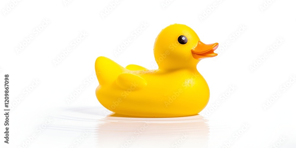 Yellow rubber duck isolated on a white background. High-resolution photo. bokeh background Yellow rubber duck isolated on a white background. High-resolution photo. bokeh background