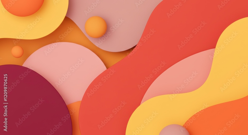 Abstract Warm Color Palette: An abstract design featuring a vibrant blend of warm colors, including shades of orange, yellow, pink, and red. The layered. Abstract Warm Color Palette: An abstract design featuring a vibrant blend of warm colors, including shades of orange, yellow, pink, and red. The layered.