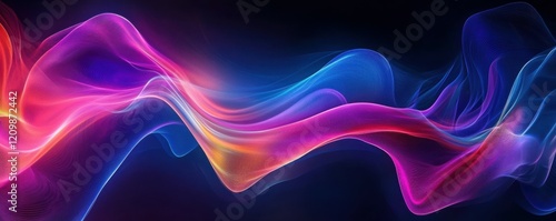 Wallpaper Mural Artistic composition of colorful light trails on a dark background, festive energy. Torontodigital.ca