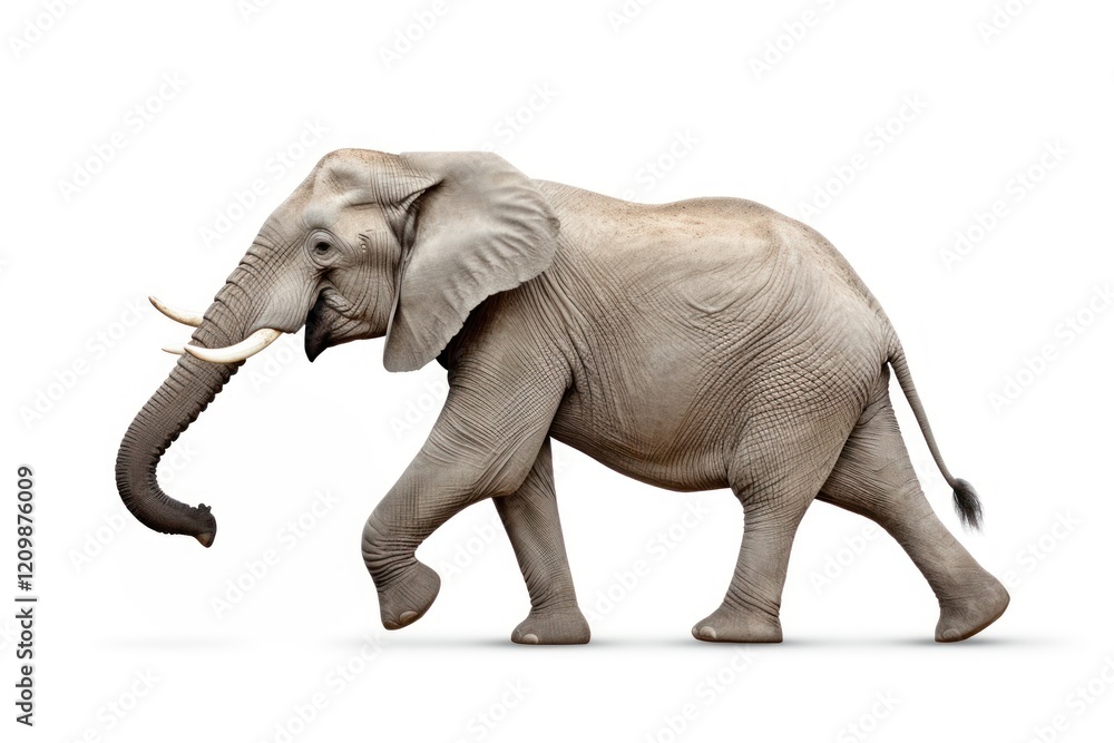 Fototapeta premium Walking elephant wildlife animal mammal