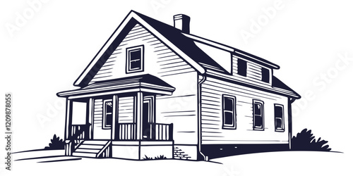 house vector, transparent background