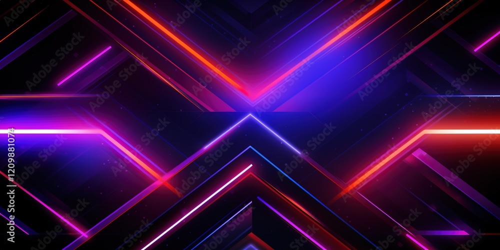A neon blue and purple background with a black and white grid of squares , background. A neon blue and purple background with a black and white grid of squares , background.
