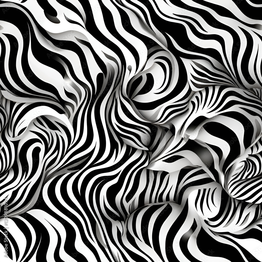 Flowing seamless zebra-inspired pattern Flowing seamless zebra-inspired pattern