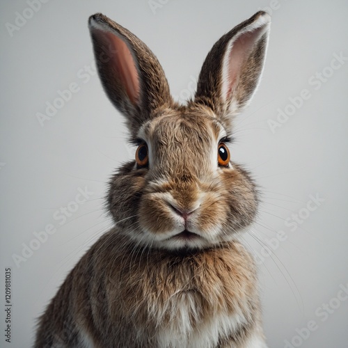 A cartoon-style rabbit illustration with big, expressive eyes on a white canvas.