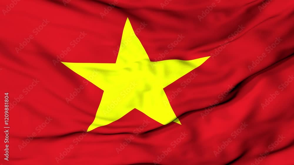 The flag of Vietnam, looping animation. The flag of Vietnam, looping animation.