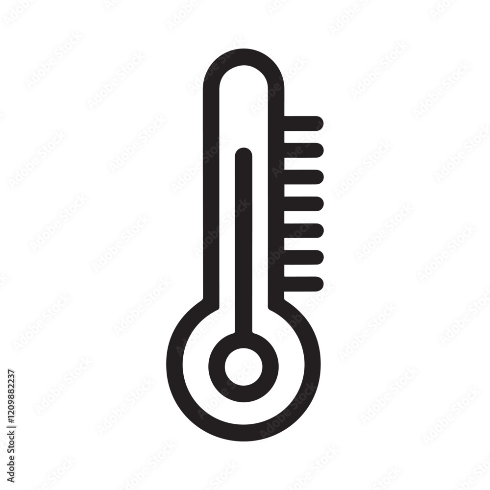 Thermometer icon silhouette vector illustration Hospital and medical health care Thermometer icon silhouette vector illustration Hospital and medical health care