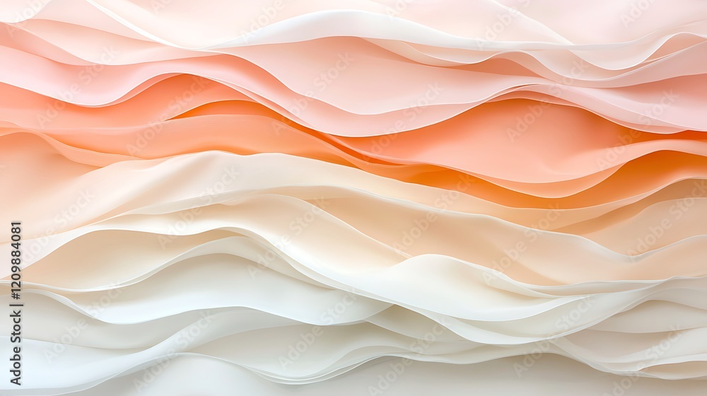 Obraz premium Waves of colorful fabric studio abstract background pastel color close-up textures and patterns