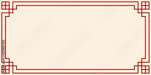 Frame in Chinese Style for Lunar New Year Celebration