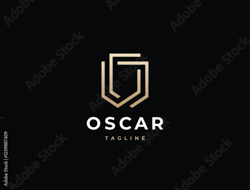 Abstract Letter O Shield Logo Design. Modern Emblem Vector Icon.
