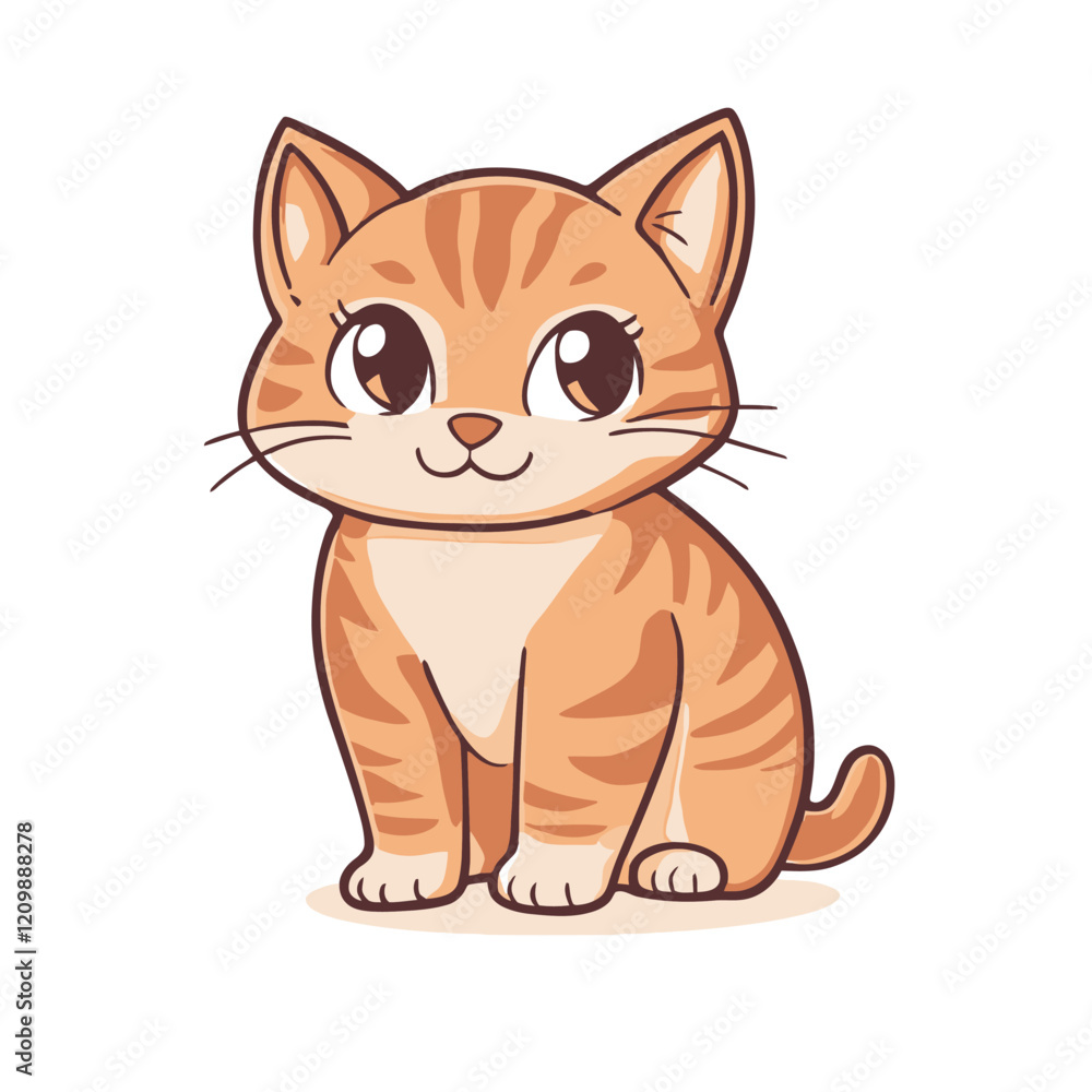 Vector of a Cute Cat in Korean Style – Adorable and Playful Cat Character Design with Kawaii Influence, Perfect for Illustration and Graphic Art Vector of a Cute Cat in Korean Style – Adorable and Playful Cat Character Design with Kawaii Influence, Perfect for Illustration and Graphic Art