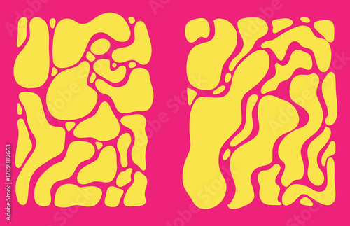 Bright vector illustration with abstract liquid shapes. Perfect for use in graphic design, branding, and marketing materials.