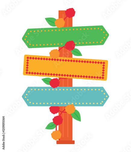 indian wedding floral signpost
