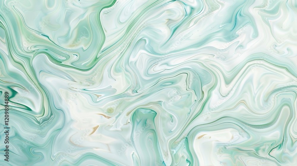 Obraz premium Light pale blue green abstract background that provides ample space for creative design. This soft and soothing color combination of light blue and green creates a serene and versatile backdrop, perfe