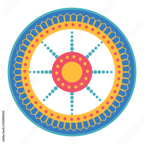 traditional mandala rangoli in indian photo