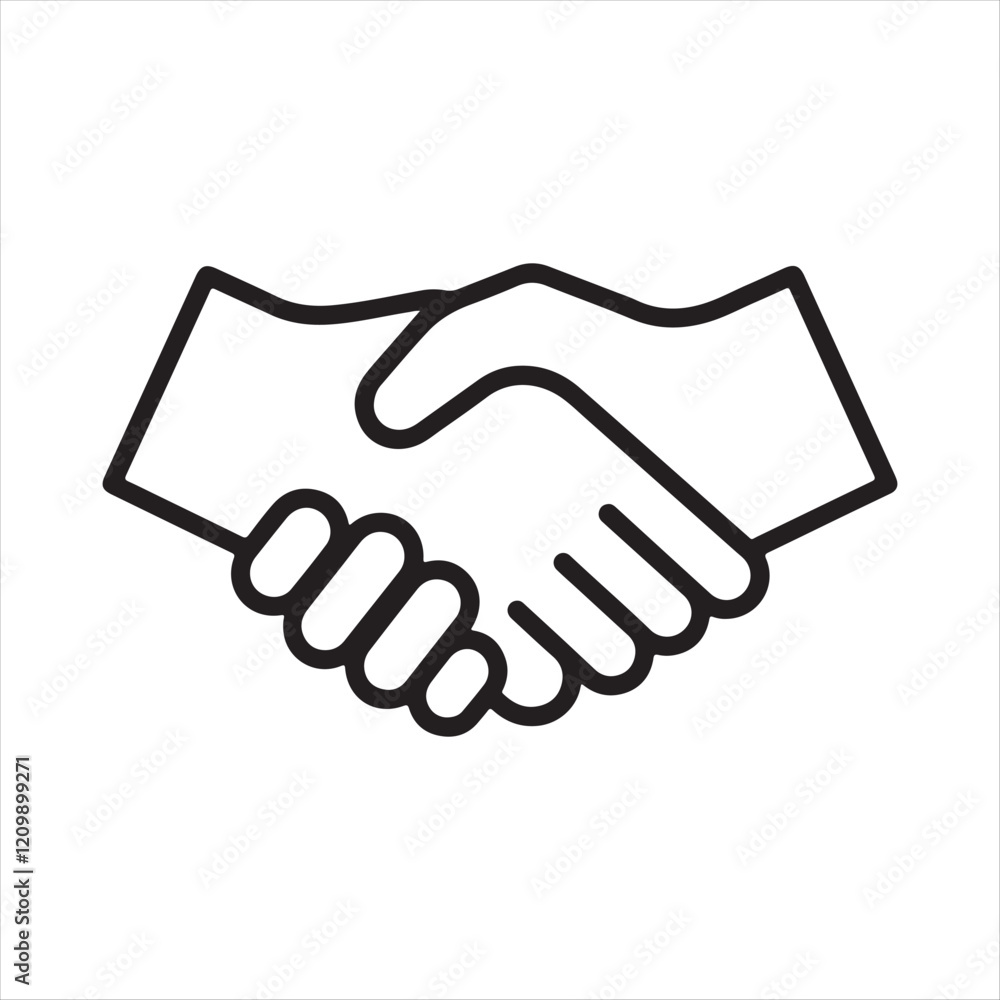 Handshake icon, Business agreement handshake vector Handshake icon, Business agreement handshake vector