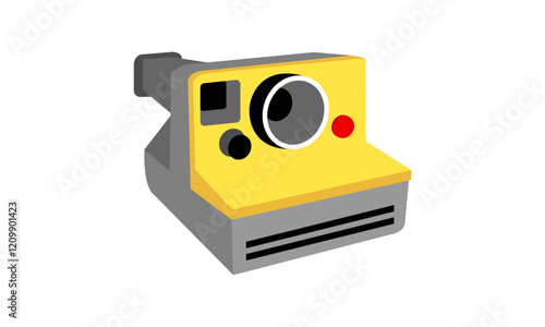 Polaroid camera illustration design vector