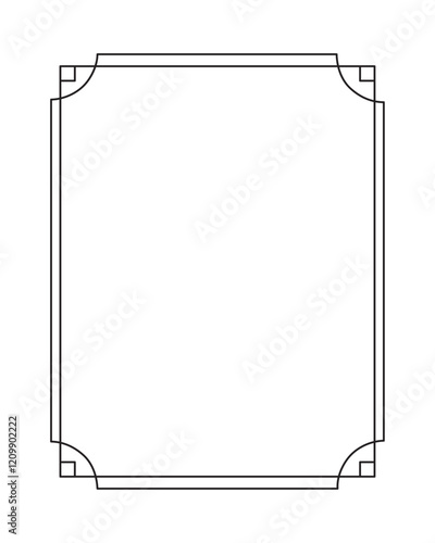 monochrome frame geometric shape