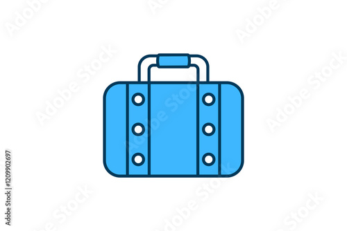 Briefcase icon. icon related to Office. suitable for web site, app, user interfaces, printable etc. flat line icon style. simple vector design editable